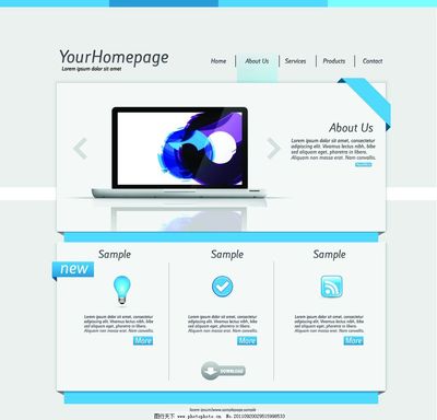 网站设计矢量模板图片 提升网页美工与素材应用效率